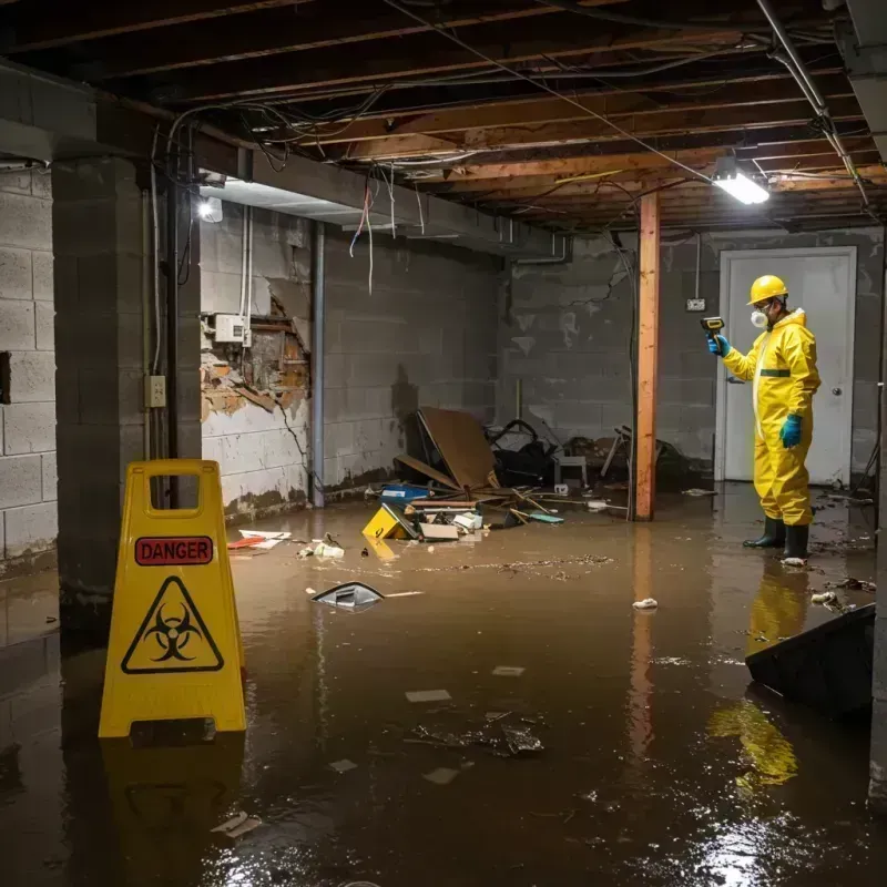 Flooded Basement Electrical Hazard in Lockport, IL Property